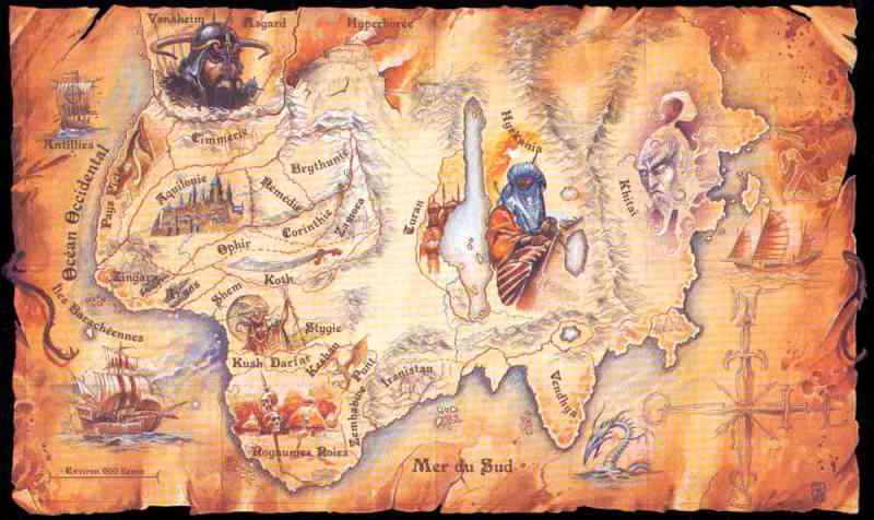 Carte du monde de Conan par Didier Graffet