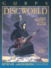 Pratchett : Couverture de Gurps Discworld, par Paul Kidby, Steve Jackson Games.